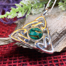 Load image into Gallery viewer, Celtic Knot Necklace, Scotland Necklace, Celtic Jewelry, Nature Necklace, Norse Jewelry, Heathergem Gift, Graduation Gift, Anniversary Gift