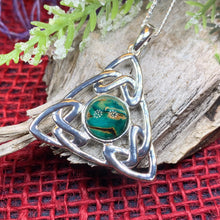 Load image into Gallery viewer, Celtic Knot Necklace, Scotland Necklace, Celtic Jewelry, Nature Necklace, Norse Jewelry, Heathergem Gift, Graduation Gift, Anniversary Gift