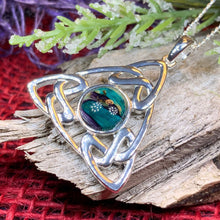 Load image into Gallery viewer, Celtic Knot Necklace, Scotland Necklace, Celtic Jewelry, Nature Necklace, Norse Jewelry, Heathergem Gift, Graduation Gift, Anniversary Gift