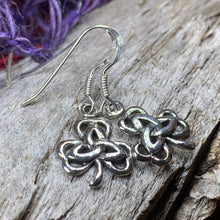 Load image into Gallery viewer, Shamrock Earrings, Celtic Jewelry, Trinity Knot Jewelry, Celtic Knot Jewelry, Irish Jewelry, Wiccan Jewelry, Clover Jewelry, Ireland Gift