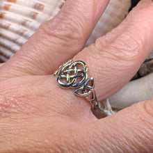 Load image into Gallery viewer, Celtic Knot Ring, Celtic Ring, Ireland Ring, Dara Knot Jewelry, Irish Ring, Irish Dance Gift, Anniversary Gift, Bridal Ring, Wiccan Ring