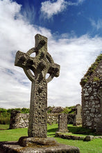 Load image into Gallery viewer, Celtic Cross Necklace, Scottish Jewelry, Scotland Pendant, First Communion Cross, Silver Christian Jewelry, Religious Jewelry, Dad Gift