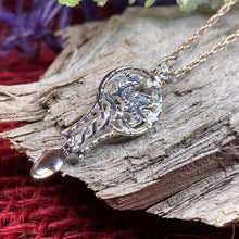 Load image into Gallery viewer, Love Spoon Necklace, Celtic Jewelry, Wales Jewelry, Welsh Necklace, Bridal Jewelry, Anniversary Gift, Heart Jewelry, Silver Spoon Wife Gift