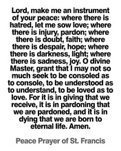 Load image into Gallery viewer, Christian Blessing Wall Art, Saint Francis Gift, Ceramic Wall Plaque, New Home Gift, Peace Prayer, Wedding Gift, Religious Prayer, Mom Gift