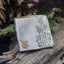 Load image into Gallery viewer, Thistle Brooch, Scotland Jewelry, Outlander Jewelry, Bridal Brooch, Thistle Jewelry, Scottish Jewelry, Celtic Brooch, Art Deco Silver Pin