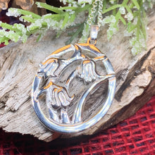 Load image into Gallery viewer, Bluebell Necklace, Anniversary Gift, Scotland Jewelry, Flower Jewelry, Celtic Jewelry, Nature Jewelry, Scottish Jewelry, Flower Pendant