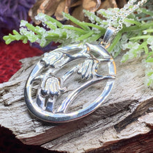 Load image into Gallery viewer, Bluebell Necklace, Anniversary Gift, Scotland Jewelry, Flower Jewelry, Celtic Jewelry, Nature Jewelry, Scottish Jewelry, Flower Pendant