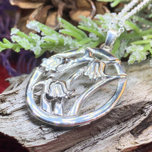 Load image into Gallery viewer, Bluebell Necklace, Anniversary Gift, Scotland Jewelry, Flower Jewelry, Celtic Jewelry, Nature Jewelry, Scottish Jewelry, Flower Pendant