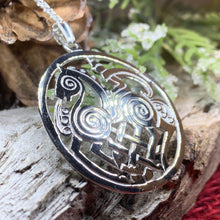 Load image into Gallery viewer, Sleipnir Necklace, Norse Jewelry, Scotland Jewelry, Odin Jewelry, Horse Jewelry, Girlfriend Gift, Wife Gift, Viking Jewelry, Nordic Pendant