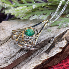 Load image into Gallery viewer, Celtic Knot Necklace, Scotland Necklace, Celtic Jewelry, Nature Necklace, Norse Jewelry, Heathergem Gift, Graduation Gift, Anniversary Gift
