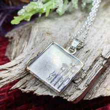 Load image into Gallery viewer, Thistle Necklace, Celtic Jewelry, Scotland Jewelry, Silver Scottish Necklace, Outlander Jewelry, Nature Necklace, Thistle Pendant, Wife Gift