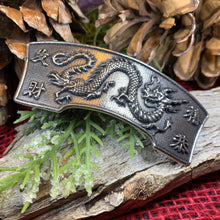 Load image into Gallery viewer, Dragon Hair Clip, Dragon Barrette, Chinese Jewelry, Gothic Jewelry, Friend Gift, Wiccan Jewelry, Pewter Jewelry, Nature Barrette