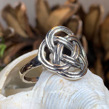 Load image into Gallery viewer, Celtic Knot Ring, Celtic Ring, Ireland Ring, Dara Knot Jewelry, Irish Ring, Irish Dance Gift, Anniversary Gift, Statement Ring, Wiccan Ring