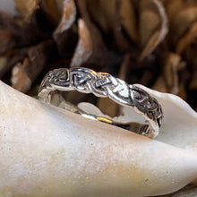 Load image into Gallery viewer, Celtic Knot Ring, Celtic Ring, Silver Irish Ring, Promise Ring, Silver Boho Ring, Irish Dance Gift, Anniversary Gift, Scottish Band Ring
