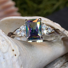 Load image into Gallery viewer, Scottish Celtic Ring, Celtic Ring, Scotland Ring, Mystic Topaz Boho Ring, Celtic Knot Jewelry, Anniversary Gift, Promise Ring, Mom Gift