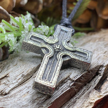 Load image into Gallery viewer, Celtic Cross Necklace, Irish Cross, Ireland Cross Necklace, First Communion Cross, Religious Gift, Cross Pendant, Dromiskin High Cross