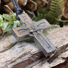 Load image into Gallery viewer, Celtic Cross Necklace, Irish Cross, Ireland Cross Necklace, First Communion Cross, Religious Gift, Cross Pendant, Dromiskin High Cross