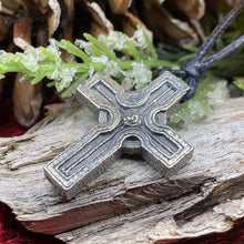 Load image into Gallery viewer, Celtic Cross Necklace, Irish Cross, Ireland Cross Necklace, First Communion Cross, Religious Gift, Cross Pendant, Dromiskin High Cross