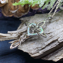 Load image into Gallery viewer, Celtic Cross Necklace, Irish Jewelry, Celtic Jewelry, First Communion Gift, Confirmation Gift, Irish Cross, Religious Jewelry, Opal Mom Gift
