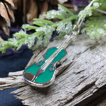 Load image into Gallery viewer, Fiddle Necklace, Celtic Music, Violin Jewelry, Irish Dance Gift, Musician Gift, Orchestra Jewelry, Music Teacher Gift, Silver Violin Gift