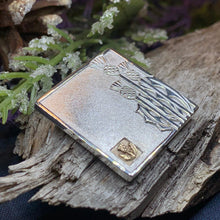Load image into Gallery viewer, Thistle Brooch, Scotland Jewelry, Outlander Jewelry, Bridal Brooch, Thistle Jewelry, Scottish Jewelry, Celtic Brooch, Art Deco Silver Pin