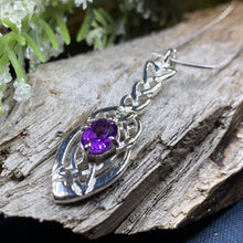 Load image into Gallery viewer, Celtic Knot Necklace, Irish Jewelry, Celtic Jewelry, Amethyst Pendant, Love Knot Jewelry, Wife Anniversary Gift, Scotland Jewelry, Mom Gift
