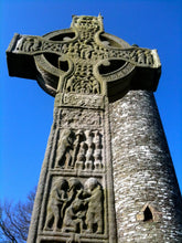 Load image into Gallery viewer, Monasterboice Celtic Cross, Turf High Cross, Irish Cross Statue, Ireland Gift, Irish Turf, Housewarming Gift, New Home Gift, Confirmation