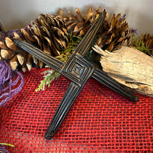 Load image into Gallery viewer, Saint Brigid's Celtic Cross, Turf Cross, Irish Cross Wall Plaque, Ireland Gift, Irish Turf, Housewarming Gift, New Home Gift, Confirmation