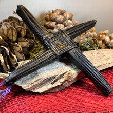 Load image into Gallery viewer, Saint Brigid's Celtic Cross, Turf Cross, Irish Cross Wall Plaque, Ireland Gift, Irish Turf, Housewarming Gift, New Home Gift, Confirmation