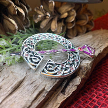 Load image into Gallery viewer, Celtic Brooch, Enamel Celtic Jewelry, Irish Jewelry, Pink Tara Brooch, Irish Dance Gift, Celtic Pin, Mom Gift, Ireland Gift, Sister Gift