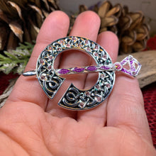 Load image into Gallery viewer, Celtic Brooch, Enamel Celtic Jewelry, Irish Jewelry, Pink Tara Brooch, Irish Dance Gift, Celtic Pin, Mom Gift, Ireland Gift, Sister Gift