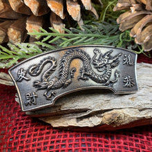 Load image into Gallery viewer, Dragon Hair Clip, Dragon Barrette, Chinese Jewelry, Gothic Jewelry, Friend Gift, Wiccan Jewelry, Pewter Jewelry, Nature Barrette