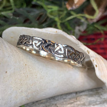 Load image into Gallery viewer, Celtic Knot Ring, Celtic Ring, Silver Irish Ring, Promise Ring, Silver Boho Ring, Irish Dance Gift, Anniversary Gift, Scottish Band Ring