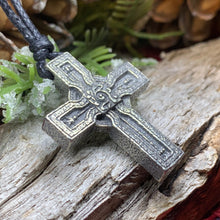 Load image into Gallery viewer, Celtic Cross Necklace, Irish Cross, Ireland Cross Necklace, First Communion Cross, Religious Gift, Cross Pendant, Dromiskin High Cross