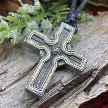 Load image into Gallery viewer, Celtic Cross Necklace, Irish Cross, Ireland Cross Necklace, First Communion Cross, Religious Gift, Cross Pendant, Dromiskin High Cross