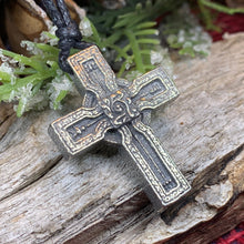Load image into Gallery viewer, Celtic Cross Necklace, Irish Cross, Ireland Cross Necklace, First Communion Cross, Religious Gift, Cross Pendant, Dromiskin High Cross