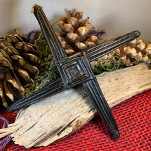 Load image into Gallery viewer, Saint Brigid's Celtic Cross, Turf Cross, Irish Cross Wall Plaque, Ireland Gift, Irish Turf, Housewarming Gift, New Home Gift, Confirmation