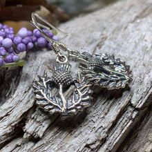 Load image into Gallery viewer, Thistle Earrings, Celtic Jewelry, Scotland Jewelry, Outlander Jewelry, Girlfriend Gift, Sister Gift, Mom Gift, Nature Jewelry, Wife Gift