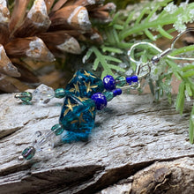 Load image into Gallery viewer, Midnight Magic Earrings, Crystal Jewelry, Blue Long Earrings, Beaded Drop Earrings, Mom Gift, Sister Gift, Friendship Gift, Nature Jewelry