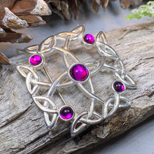 Load image into Gallery viewer, Celtic Brooch, Irish Pennanular Pin, Irish Jewelry, Scottish Brooch, Celtic Pin, Ireland Gift, Plaid Pin, Tartan Pin, Wiccan Jewelry