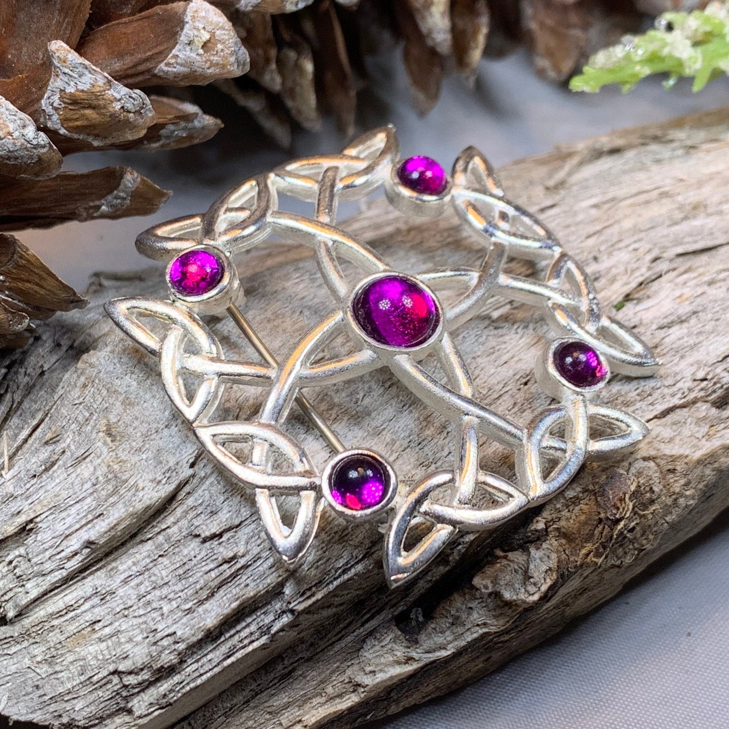 Celtic Brooch, Irish Pennanular Pin, Irish Jewelry, Scottish Brooch, Celtic Pin, Ireland Gift, Plaid Pin, Tartan Pin, Wiccan Jewelry