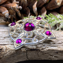 Load image into Gallery viewer, Celtic Brooch, Irish Pennanular Pin, Irish Jewelry, Scottish Brooch, Celtic Pin, Ireland Gift, Plaid Pin, Tartan Pin, Wiccan Jewelry