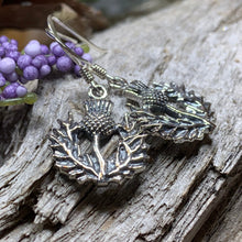 Load image into Gallery viewer, Thistle Earrings, Celtic Jewelry, Scotland Jewelry, Outlander Jewelry, Girlfriend Gift, Sister Gift, Mom Gift, Nature Jewelry, Wife Gift