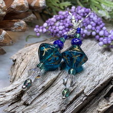 Load image into Gallery viewer, Midnight Magic Earrings, Crystal Jewelry, Blue Long Earrings, Beaded Drop Earrings, Mom Gift, Sister Gift, Friendship Gift, Nature Jewelry