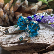 Load image into Gallery viewer, Midnight Magic Earrings, Crystal Jewelry, Blue Long Earrings, Beaded Drop Earrings, Mom Gift, Sister Gift, Friendship Gift, Nature Jewelry