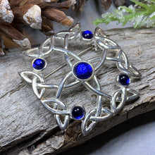 Load image into Gallery viewer, Celtic Brooch, Irish Pennanular Pin, Irish Jewelry, Scottish Brooch, Celtic Pin, Ireland Gift, Plaid Pin, Tartan Pin, Wiccan Jewelry
