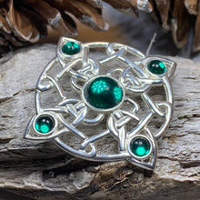 Load image into Gallery viewer, Celtic Brooch, Irish Pennanular Pin, Irish Jewelry, Scottish Brooch, Celtic Pin, Ireland Gift, Plaid Pin, Tartan Pin, Wiccan Jewelry
