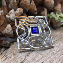 Load image into Gallery viewer, Celtic Brooch, Irish Crystal Pin, Irish Jewelry, Scottish Brooch, Celtic Pin, Ireland Gift, Plaid Pin, Tartan Pin, Wiccan Jewelry, Wife Gift