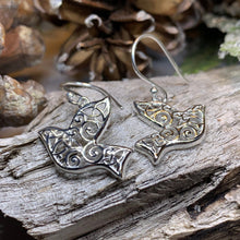 Load image into Gallery viewer, Celtic Dove Earrings, Irish Jewelry, Scotland Jewelry, Mom Birthday Gift, Anniversary Gift, Religious Jewelry, Nature Jewelry, Bird Jewelry