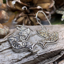 Load image into Gallery viewer, Celtic Dove Earrings, Irish Jewelry, Scotland Jewelry, Mom Birthday Gift, Anniversary Gift, Religious Jewelry, Nature Jewelry, Bird Jewelry